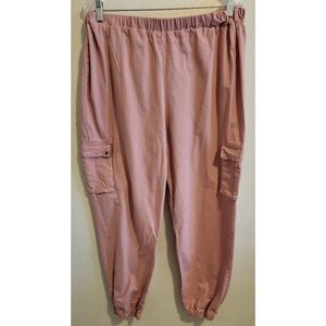 PrettyLittleThing Pink Cargo Women's Pants (Size L)